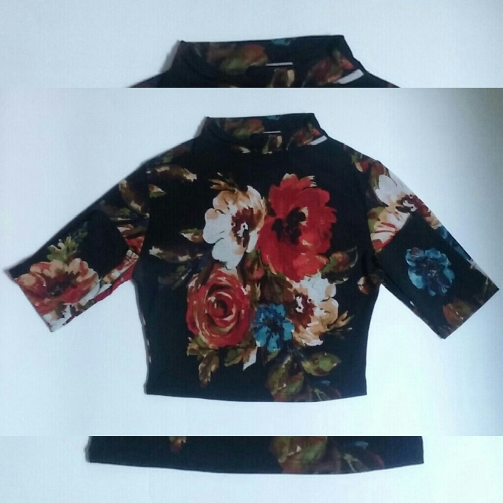 Crop Top W/ Bell Bottom Pants